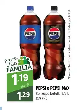 Coviran PEPSI O PEPSI MAX Refresco botella oferta