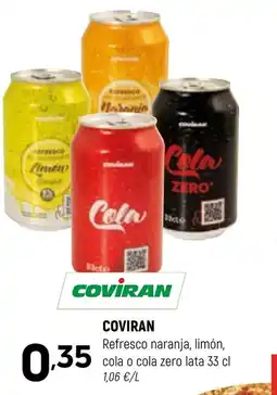 Coviran COVIRAN Refresco naranja, limón, cola o cola zero lata oferta