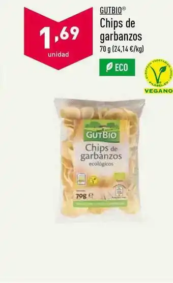 ALDI Gutbio Chips De Garbanzos 70g oferta