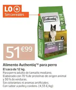 Jardiland AUTHENTIQ Alimento para perro oferta