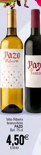 Plenus Supermercados PAZO Viño Ribeiro branco/tinto oferta