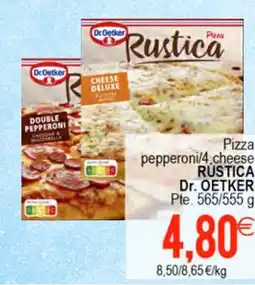 Plenus Supermercados DR. OETKER Rustica pizza pepperoni/4.cheese oferta