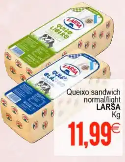 Plenus Supermercados LARSA Queixo sandwich normal/light oferta