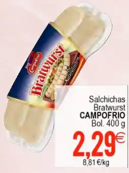 Plenus Supermercados CAMPOFRIO Salchichas Bratwurst oferta