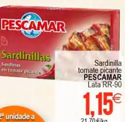Plenus Supermercados PESCAMAR Sardinilla tomate picante oferta