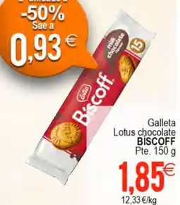 Plenus Supermercados BISCOFF Lotus chocolate oferta