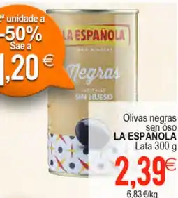 Plenus Supermercados LA ESPAÑOLA Olivas negras sen óso oferta