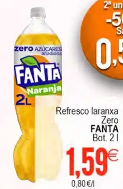 Plenus Supermercados FANTA Refresco laranxa Zero oferta