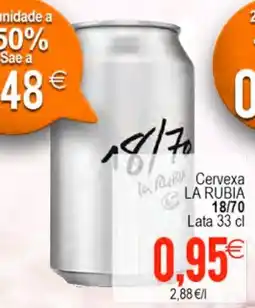 Plenus Supermercados LA RUBIA Cervexa oferta