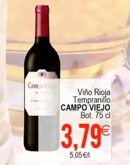 Plenus Supermercados CAMPO VIEJO Viño Rioja Tempranillo oferta