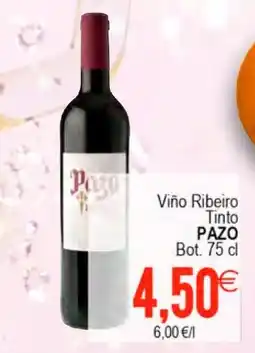 Plenus Supermercados PAZO Viño Ribeiro Tinto oferta