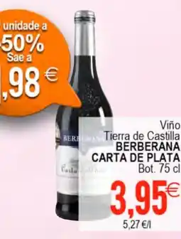 Plenus Supermercados BERBERANA CARTA DE PLATA Viño Tierra de Castilla oferta