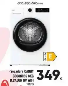 Family Cash Candy - secadora gdl81bs 8kg bcalor nv wifi oferta