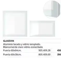 IKEA Claro - aluminio lacado y vidrio templado. blanco oferta
