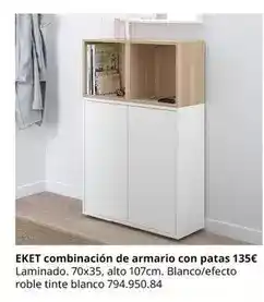 IKEA Blanco - eket combinación de armario con patas oferta