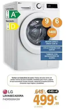 E.Leclerc Lg - lavadoras f4dr5009a3w oferta