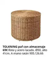 IKEA Tolkning puf con almacenaje oferta