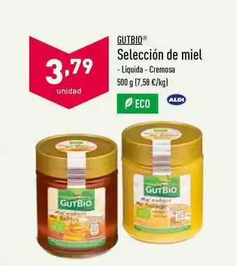 ALDI Gutbio Selección De Miel 500g oferta