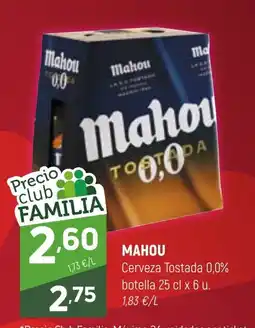 Coviran MAHOU Cerveza Tostada 0,0% oferta