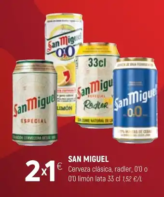 SAN MIGUEL Cerveza clásica, radler, 0'0 o 0'0 limón
