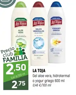 Coviran LA TOJA Gel aloe vera, hidrotermal o yogur griego oferta
