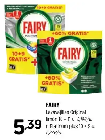 Coviran FAIRY Lavavajillas Original limón oferta