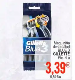 Plenus Supermercados GILLETTE Maquiniña desbotábel BLUE 3 oferta