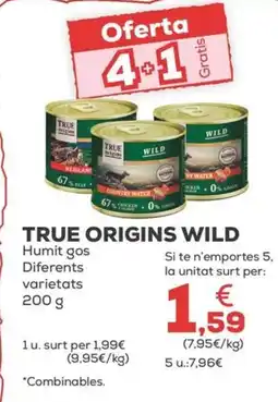 Kiwoko TRUE ORIGINS WILD Humit gos Diferents varietats oferta