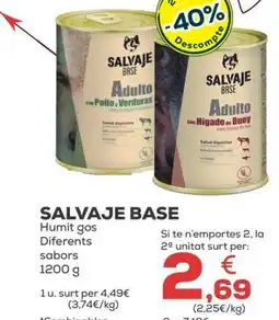 Kiwoko SALVAJE BASE Humit gos Diferents sabors oferta