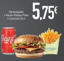 Masymas Hamburguesa + Ración Patatas Fritas + CocaCola oferta