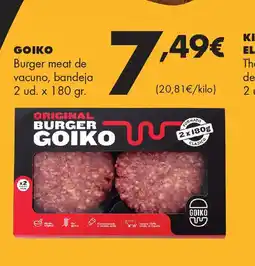 Supermercados Lupa GOIKO Burger meat de vacuno oferta