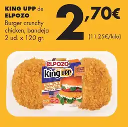 Supermercados Lupa KING UPP de ELPOZO Burger crunchy chicken oferta