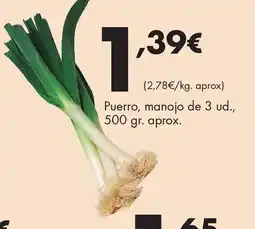 Supermercados Lupa Puerro, manojo de 3 ud oferta
