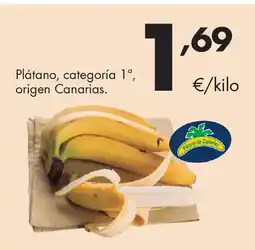 Supermercados Lupa Plátano, categoría 1ª, origen Canarias oferta