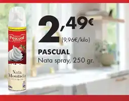 Supermercados Lupa PASCUAL Nata spray oferta