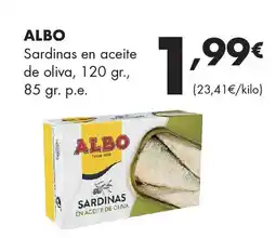 Supermercados Lupa ALBO Sardinas en aceite de oliva oferta