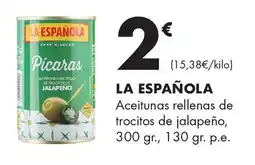 Supermercados Lupa LA ESPAÑOLA Aceitunas rellenas de trocitos de jalapeño oferta