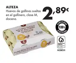 Supermercados Lupa ALTEZA Huevos de gallinas sueltas en el gallinero, clase M docena oferta