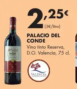 Supermercados Lupa PALACIO DEL CONDE Vino tinto Reserva, D.O. Valencia oferta