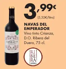 Supermercados Lupa NAVAS DEL EMPERADOR Vino tinto Crianza D.O. Ribera del Duero oferta