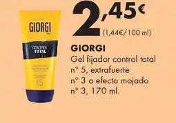 Supermercados Lupa GIORGI Gel fijador control total oferta