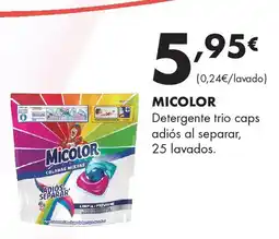 Supermercados Lupa MICOLOR Detergente trio caps adiós al separar oferta