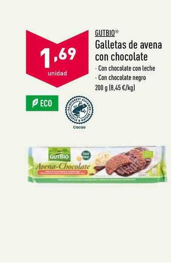 ALDI Gutbio Galletas De Avena Con Chocolate oferta