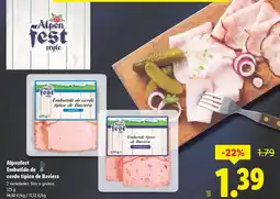 Lidl Alpen - embutido de cerdo típico de baviera oferta