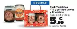 Carrefour Market Pack tartalatas tú y yo red velvet y chocolate oferta