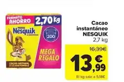 Carrefour Market Nestlé - cacao instantaneo nesquik oferta