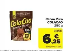 Carrefour Market Cola cao - cacao puro oferta