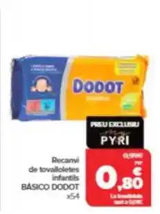 Andorra 2000 Dodot - recanvi de tovalloletes infantils oferta