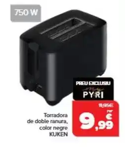 Andorra 2000 Kuken - torradora de doble ranura, color negre oferta