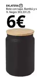 Bote con tapa, bambu y v